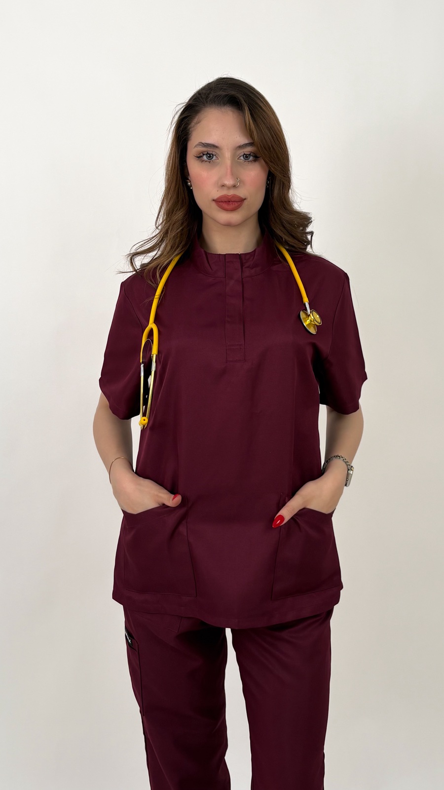TS31 طقم طبي قماش قطني مستورد 2026 - الصورة 2