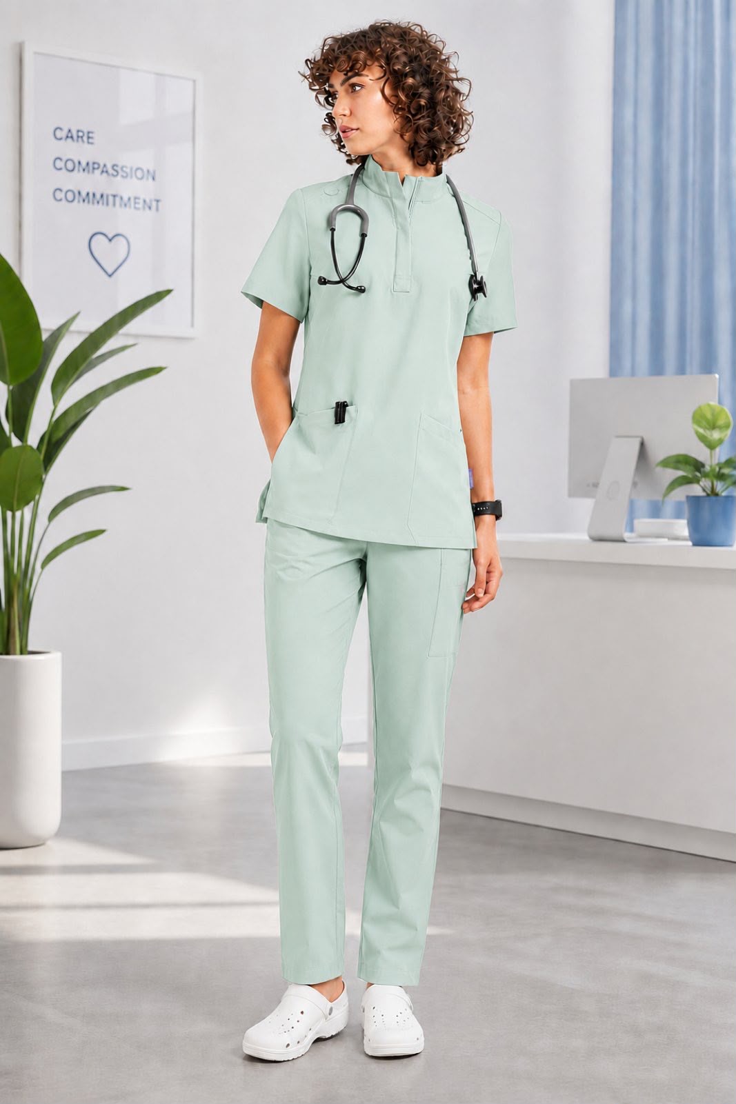 TS31 طقم طبي قماش قطني مستورد 2026