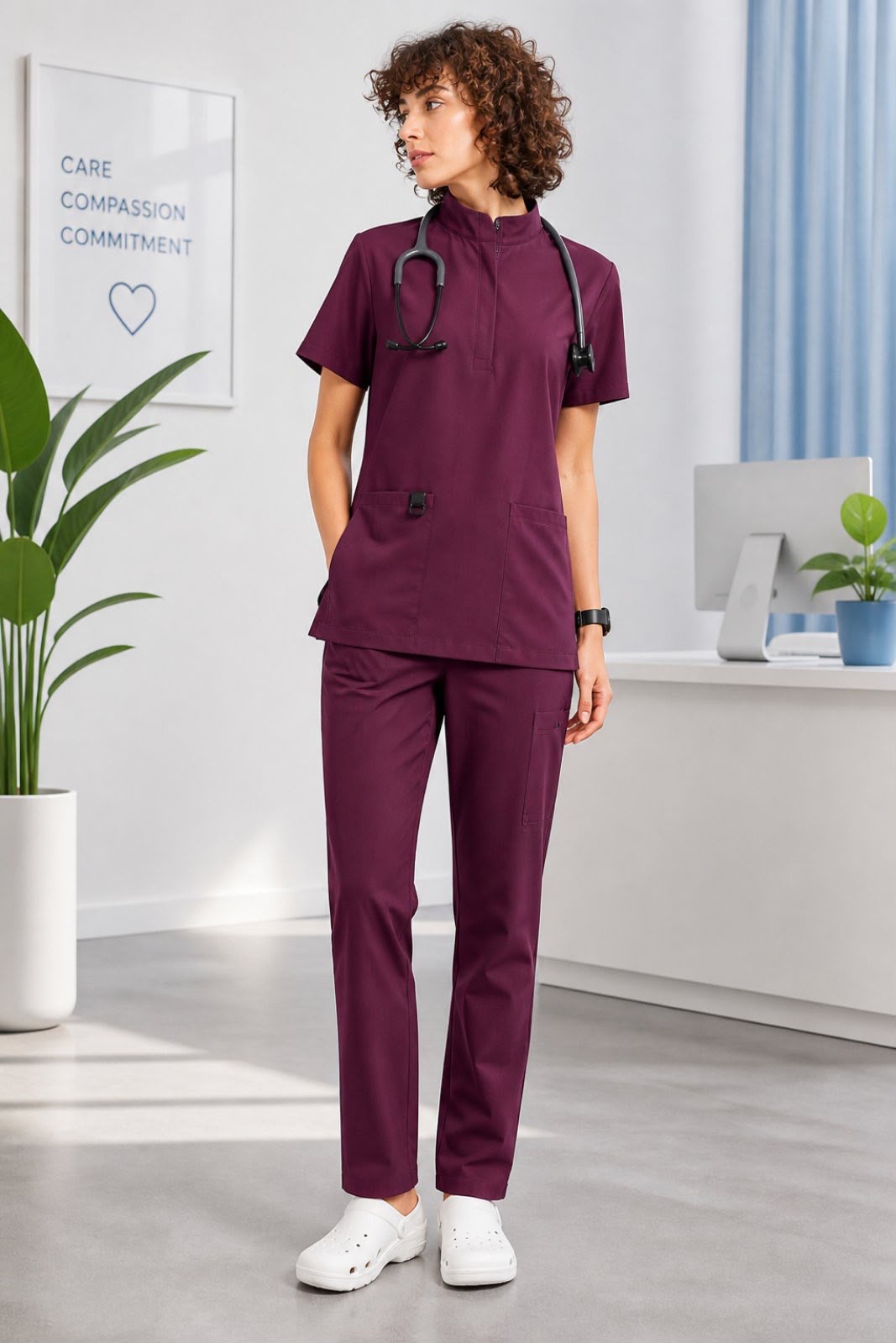 TS31 طقم طبي قماش قطني مستورد 2026 - الصورة 3