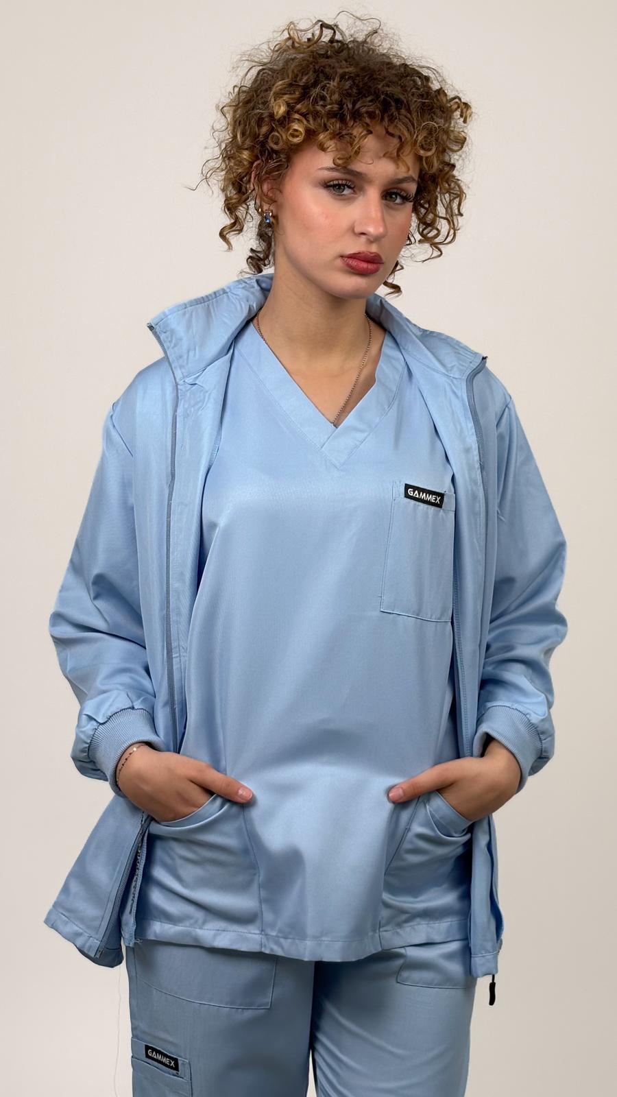 3PIECES طقم طبي قماش قطني مستورد FEMME - الصورة 3