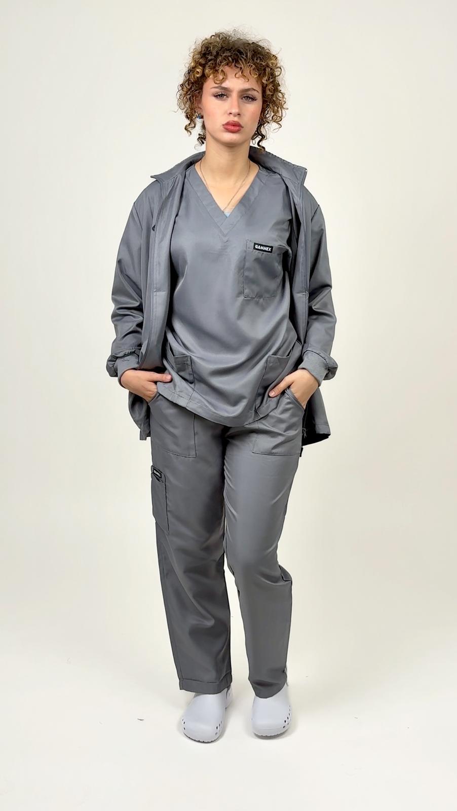 3PIECES طقم طبي قماش قطني مستورد FEMME - الصورة 2